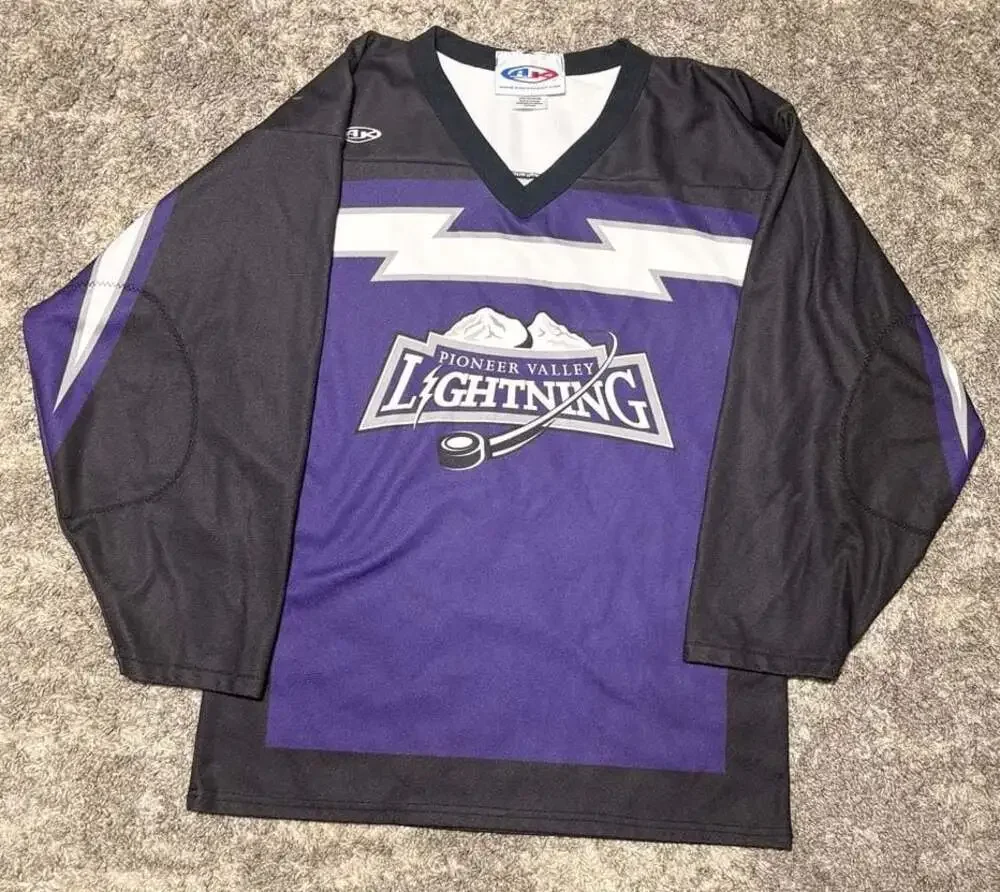 Athletic Knit Pioneer Valley Lightning Hockey Jersey Percy #28